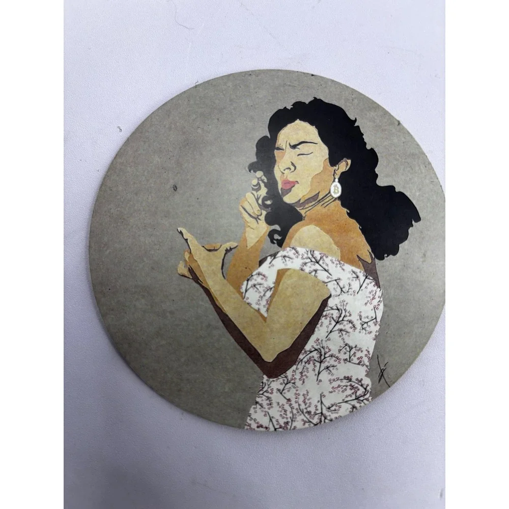 Thompson Madrid Artist Esteban Coaster Set 4pc Spanish Icons‎ Collage Art Boxed